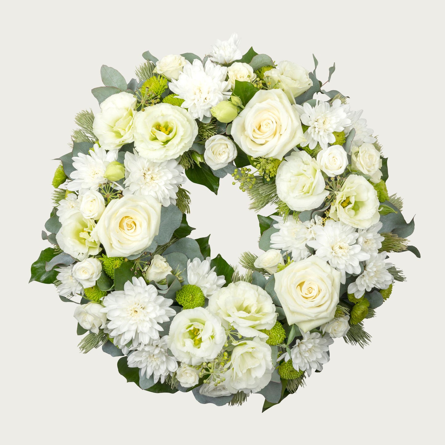 White Rose Sympathy Wreath